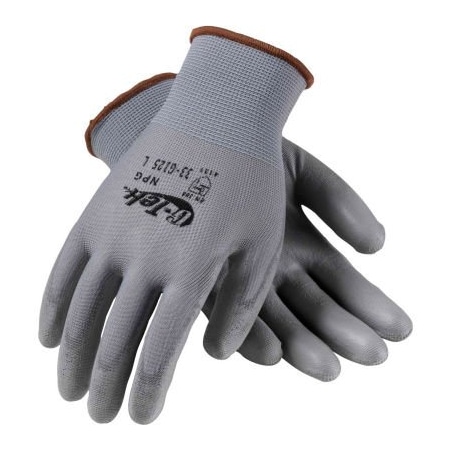 Pip Polyurethane, Flat, Palm & Fingers, 3 Abrasion Level, Gray, M 33-G125/M